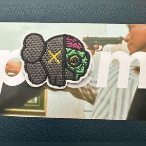 KAWS embroidered iron-on patch